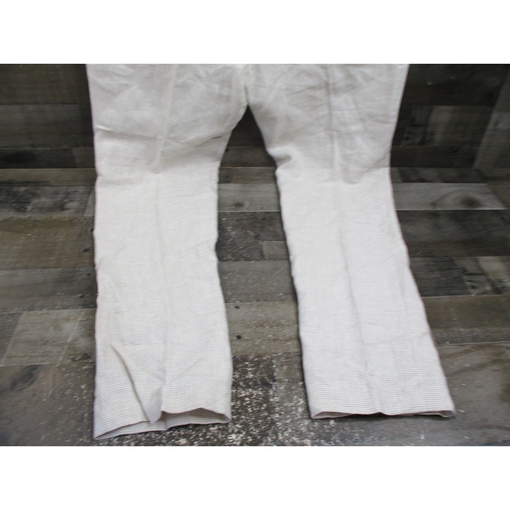 J Crew Thompson Pants Mens 36x32 Beige Tapered 100% Linen Dress Slacks Formal - Picture 9 of 16